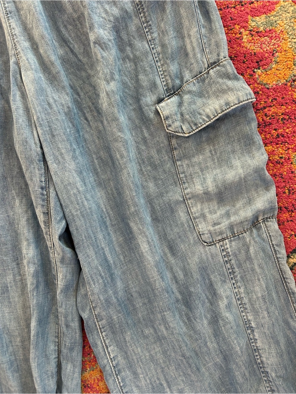 Lane Bryant | Women’s Chambray Blue High Rise Pull On Drawstring Jogger Pants 14 - Picture 9 of 16